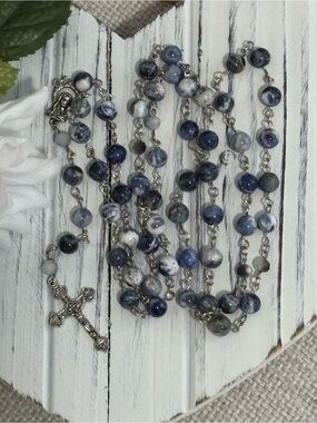 📿 Sodalite Gemstone Bead Rosary